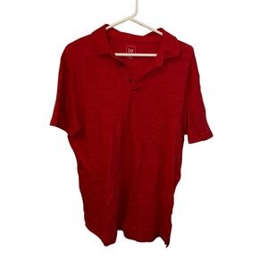 GAP Red Polo Shirt Classic Knit Short Sleeve